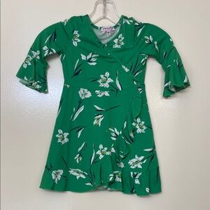 Green Tropical floral Girl’s Dress